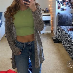 H&M gray long cardigan sweater